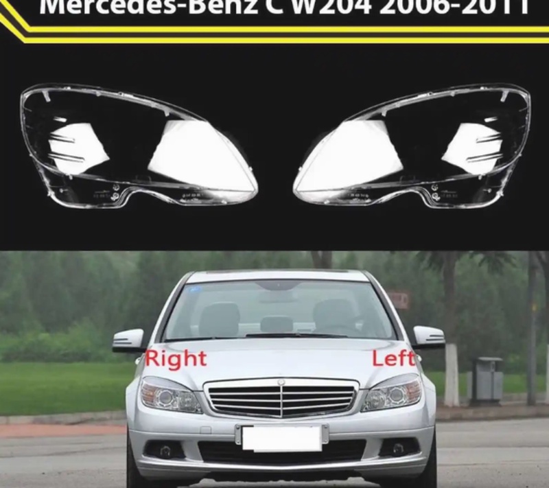 Стекло фары Mercedes C W204 2006-2011